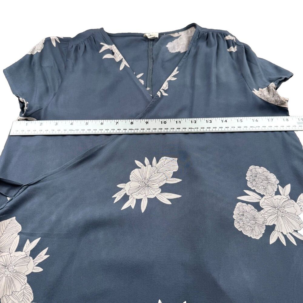 Roxy District Day Maxi Wrap Around Dress Women's S Short Sleeve V-Neck Floral - Picture 11 of 16